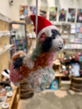 Ornament, Alpaca with Santa Hat