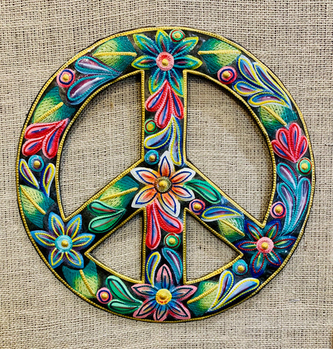 Oil Drum Peace Wall Hanging