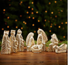 Nativity, Gold Foil Mango Wood
